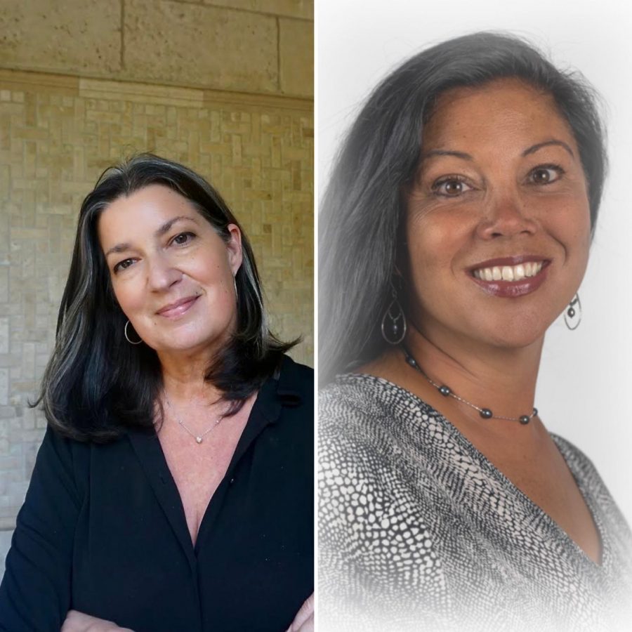 Headshot of Jackie Moran (left), the incumbent of the school board for district and headshot of Amy Callahan Yamamoto who is running for the school board position for district three as well. 