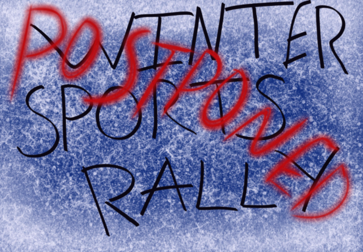 Winter sports rally postponed because of COVID-19 uprise. Art by Brooklyn Carrillo