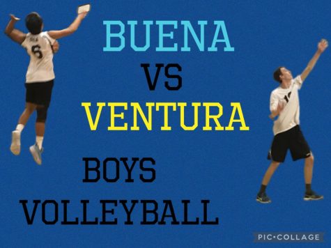 Caden Nerida (left) and Mark Lee (right) in graphic for Buena vs Ventura boys volleyball game April 21. Made by Brooklyn Carrillo using pic collage 