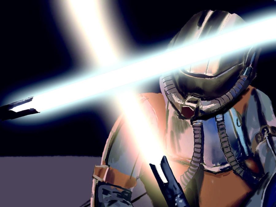 Caption - Cal Kestis fighting a lightsaber wielding enemy shown in the trailers for Jedi: Survivor.