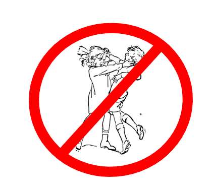 Here is a picture showing how fighting should not be allowed.