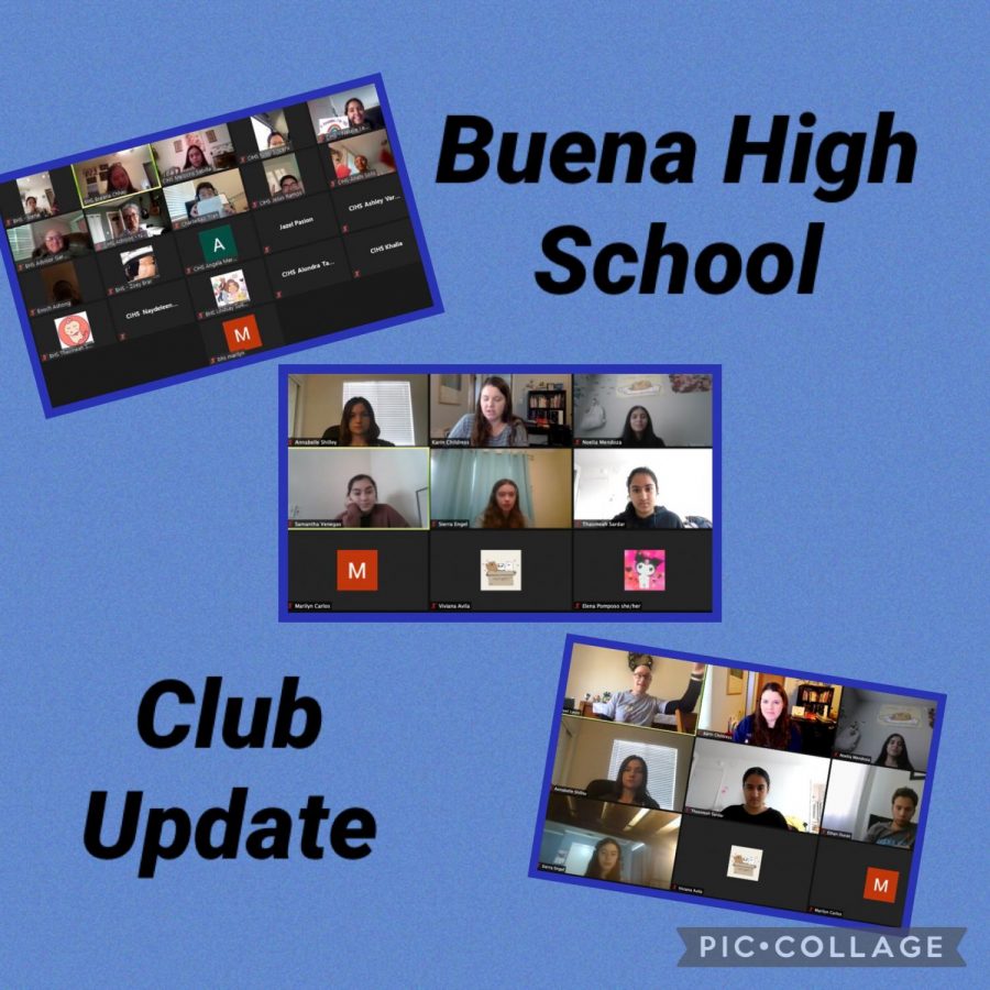 Key Club, Writer’s Ink, and Pawprint continuing meeting on zoom during distance learning. Top submitted by Breana Chhay, bottom photos submitted by Karin Childress