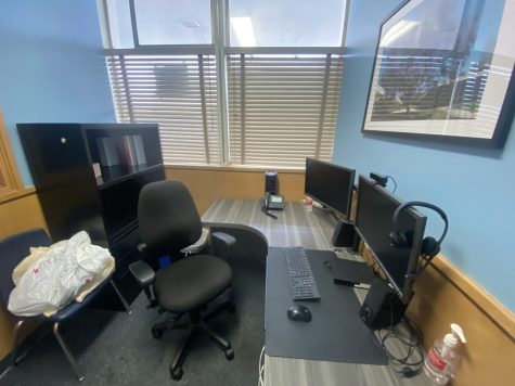  As the school year comes to a close Matthew Lazanky’s office is cleaned out as he readies himself for a move to Ventura High School. His office is not the only one being emptied out, counselors Jacob Amaro and Tatum Maciel also prepare to leave Buena due to the recent budget cuts. 