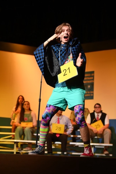 Senior Brandon Morris playing Leaf Coneybear. This character was the most highlighted actor, from watching the production. The character displays a wide range of emotions and Morris portrayed them remarkably well.