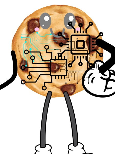 An artistic interpretation of a digital cookie