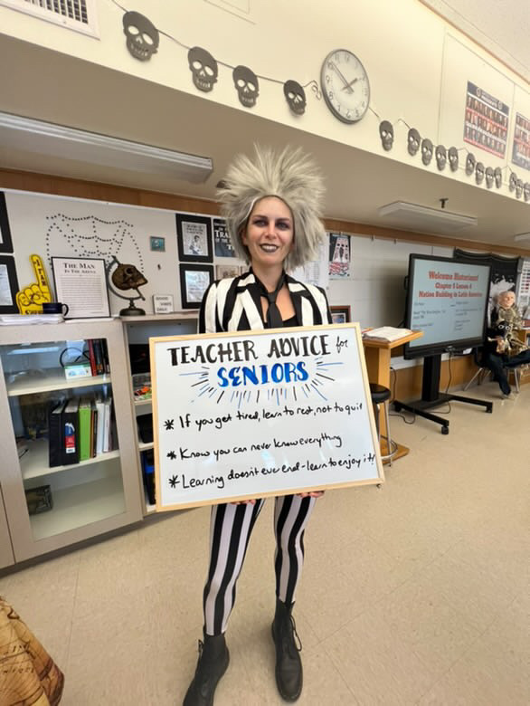 "If you get tired, learn to rest, not to quit!" - Mrs. Martin as "Beetle juice"