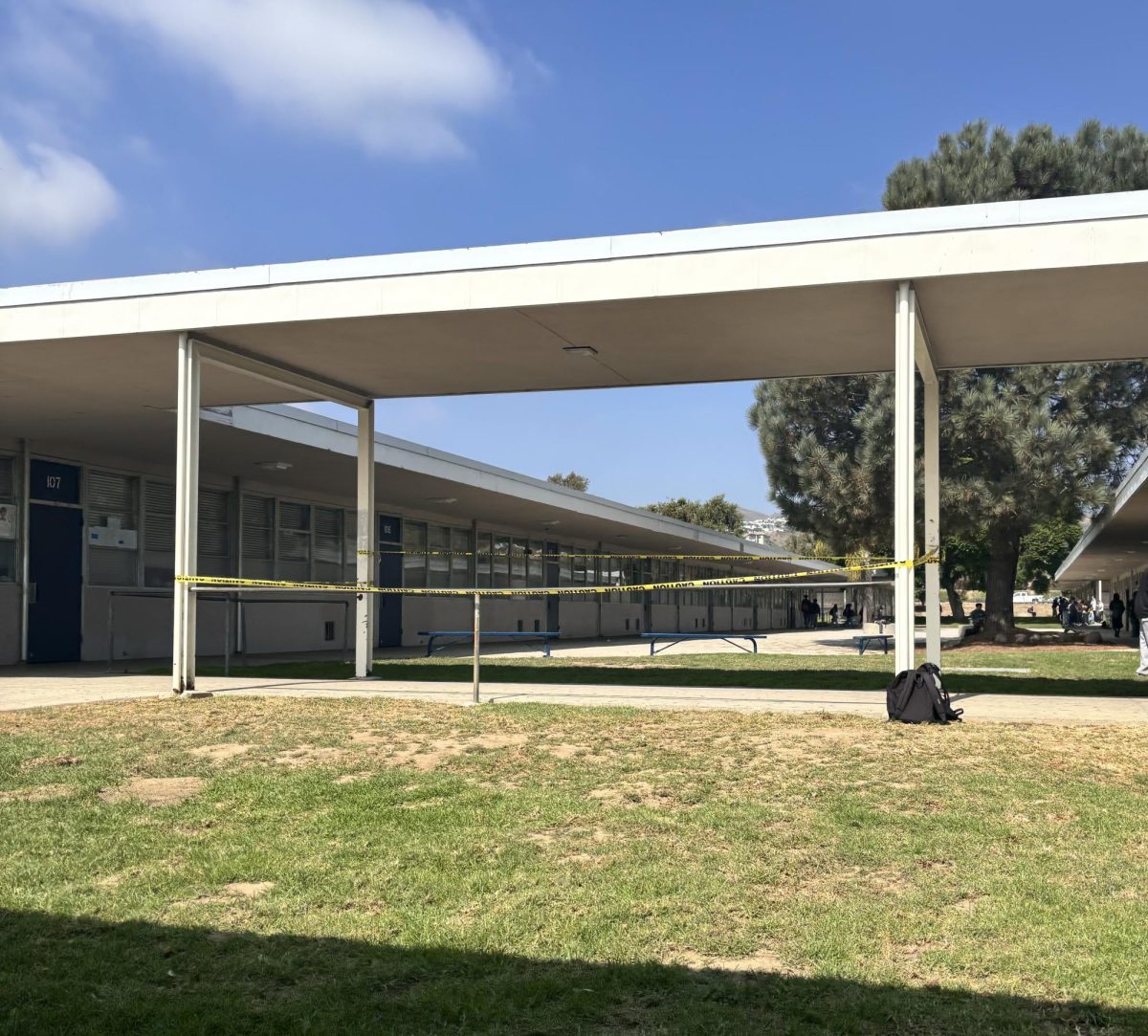 The hallway between wings E and F has been blocked off due to the area always being crowded with kids during fights. When there are no fights, it's seen as a busy area needing to be open if there is ever a case for an emergency.