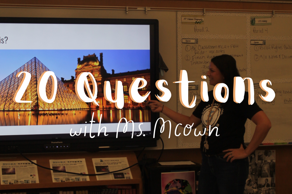 A teacher at Buena  for 11 years, Ms. McCown has proved to be multi talented educator, teaching history, English and more. Recently, McCown navigated the world of AP Human Geography, giving students an opportunity to thrive in a brand new class.