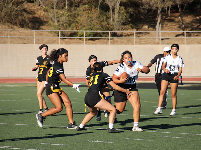 Girls flag football crushed in a rivalry matchup