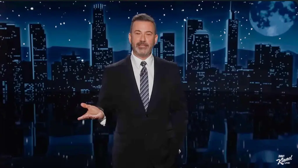 Kimmel during his first show after his temporary suspension. 