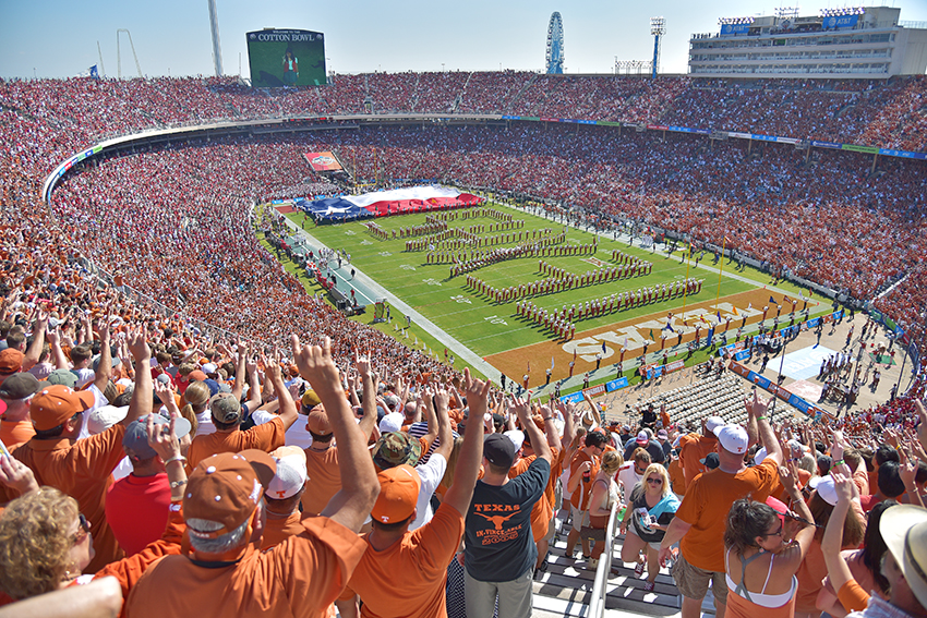 The Cotton Bowl Stadium in Dallas, Texas - home to the Red River rivalry game.