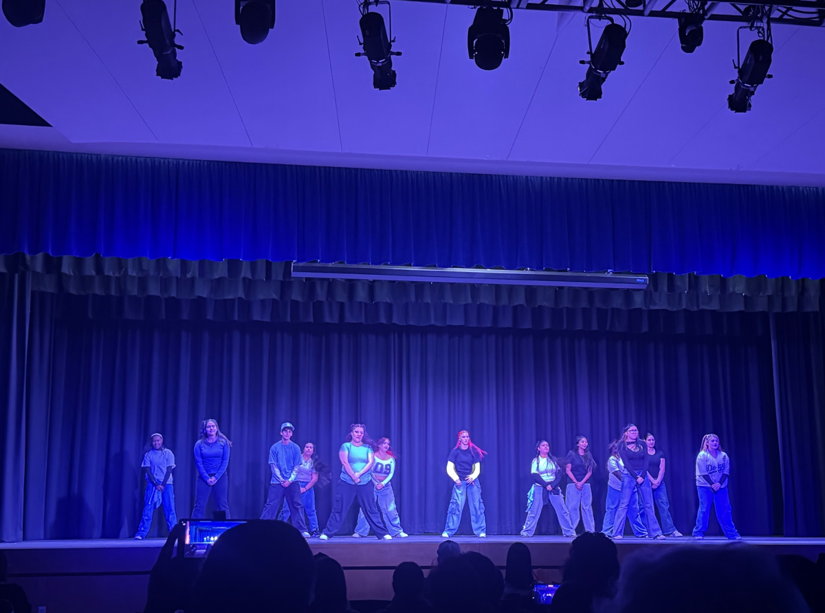 Buena's dance team performing at the annual Talent Show, featuring more than 10 acts. 