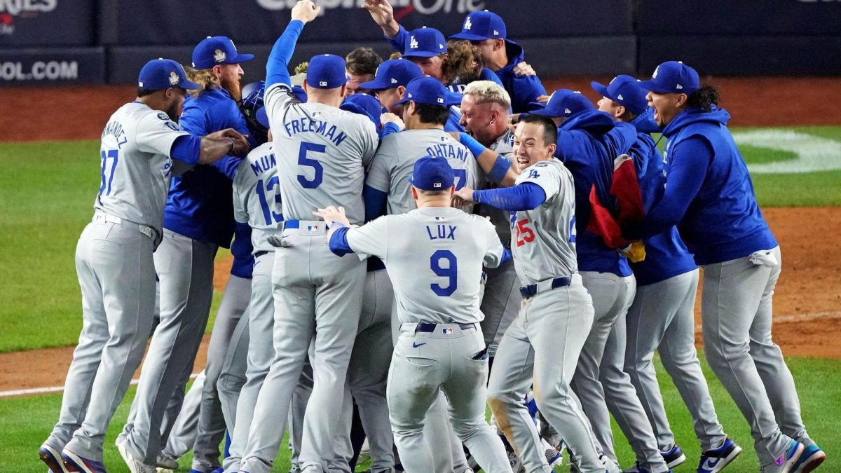 Dodgers after winning the hard-fought world Series in 2025.