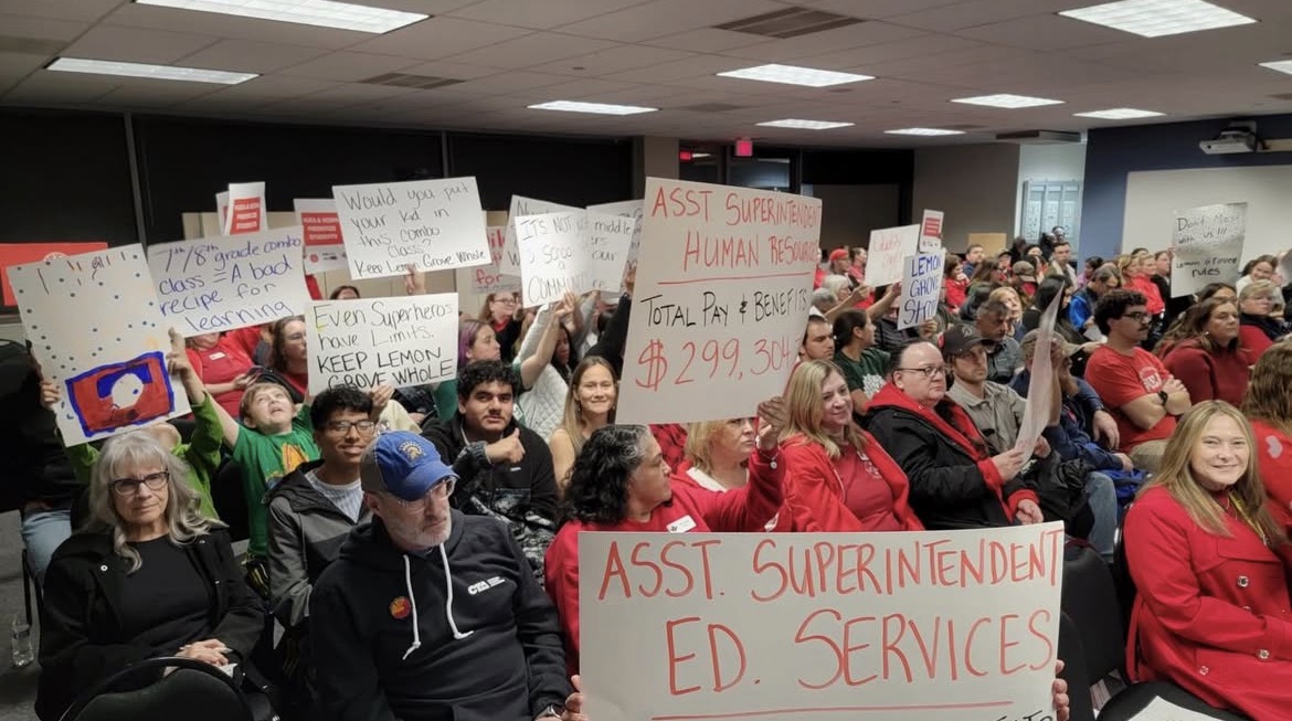 The two board meetings in the month of February brought large crowds due to reductions in staff and concerns over the district budget.