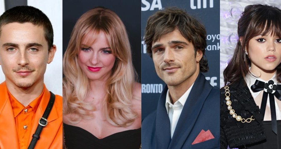 A selection of the many actors Hollywood has been seen reusing the past couple of years (from left to right: Timothee Chalamet, McKenna Grace, Jacob Elord and Jenna Ortega).