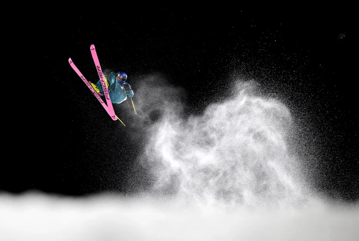 Mathilde Gremaud during freestyle skiing at the 2026 Olympics.