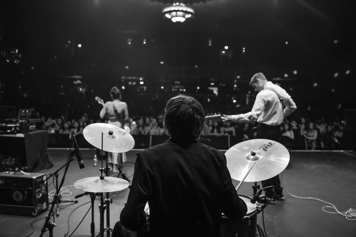 Blush, comprised of seniors Lukas Raducanu and Alyssa Angeles, along with junior Silas Gomes, performed a hit set list, much to the cheers of their classmates.