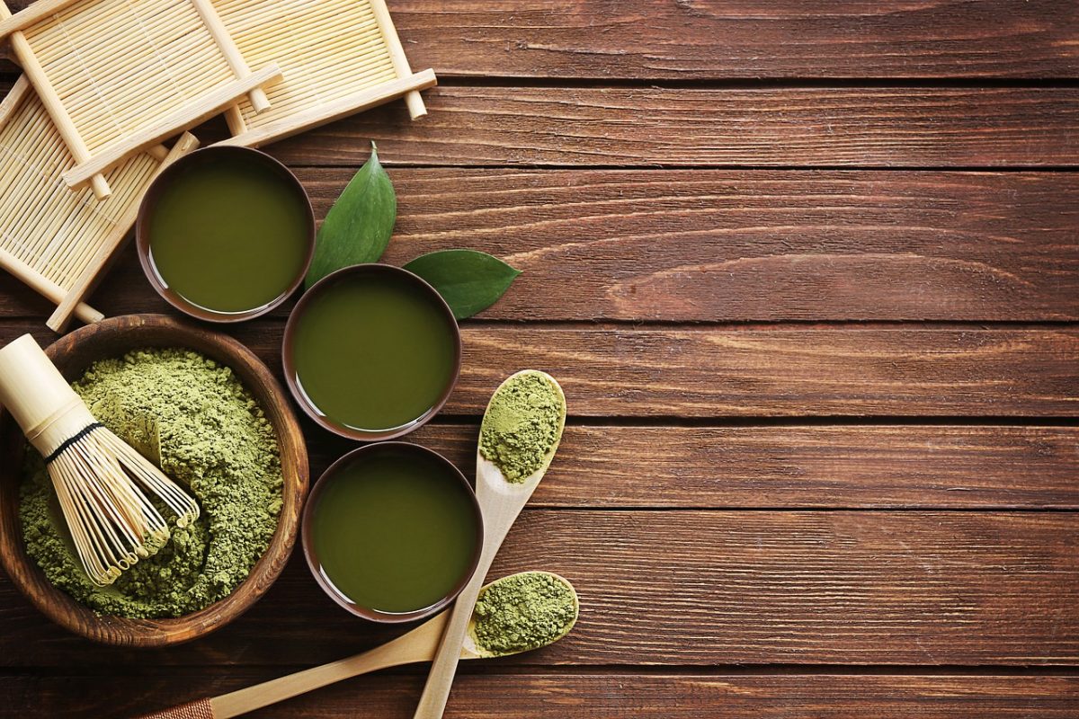  A picture of matcha powder.