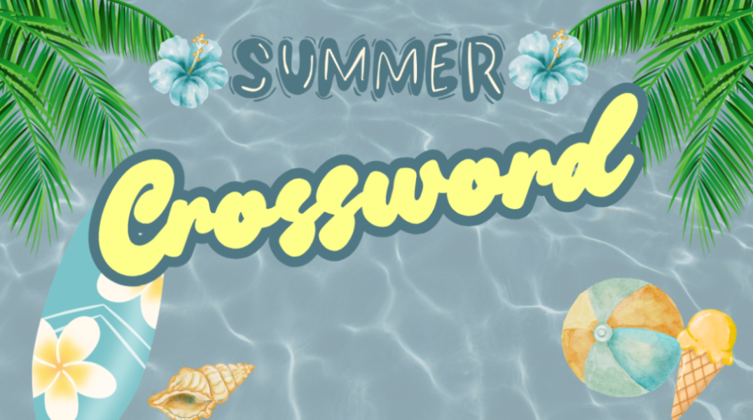 Summer crossword graphic made on Canva by Ariel Ramirez.