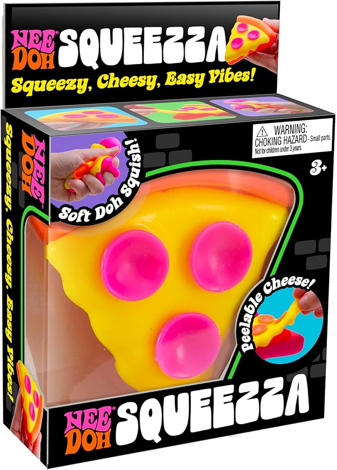 A picture of a pizza shaped Needoh.