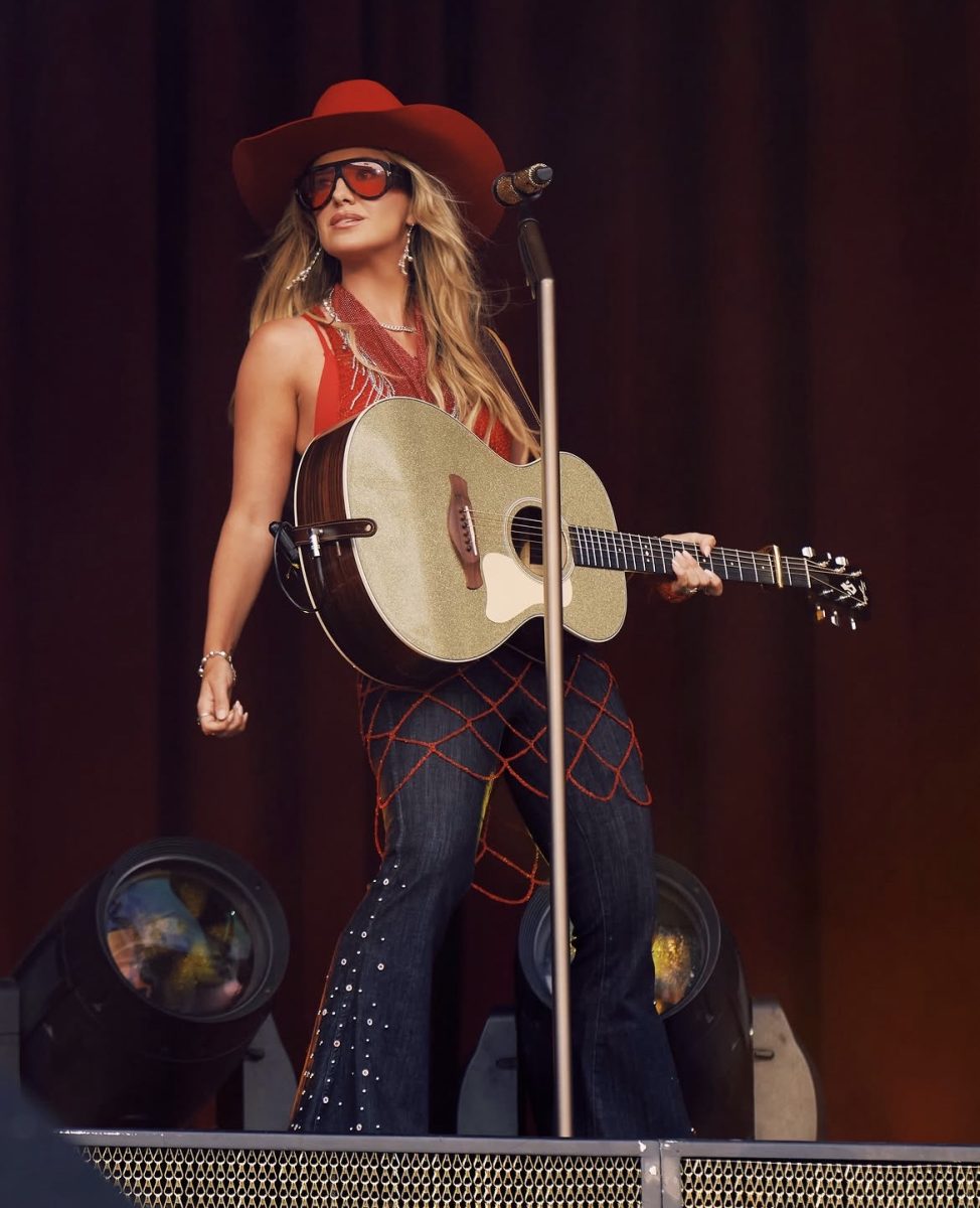 Lainey Wilson performing at the All-American Roadshow.